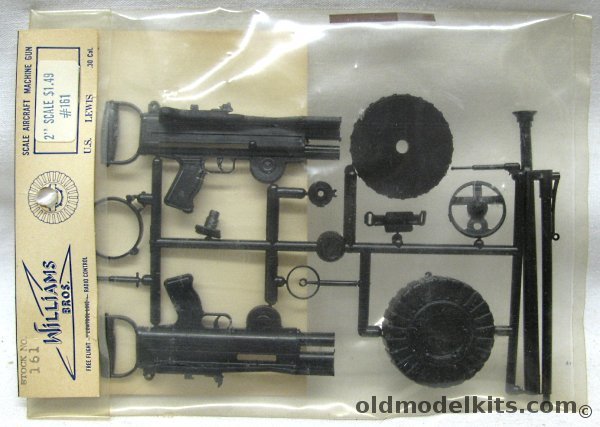 Williams Brothers 2 Inch US Lewis Machine Gun - For Large Scale Radio Control Aircraft, 161 plastic model kit